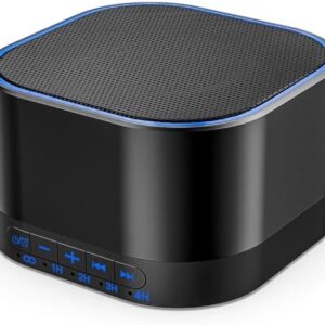 Magicteam White Noise Machine with 20 Non Looping Natural Soothing Sounds Memory Function 32 Levels of Volume Powered by AC or USB and Sleep Sound Timer Therapy for Baby Kids Adults Black