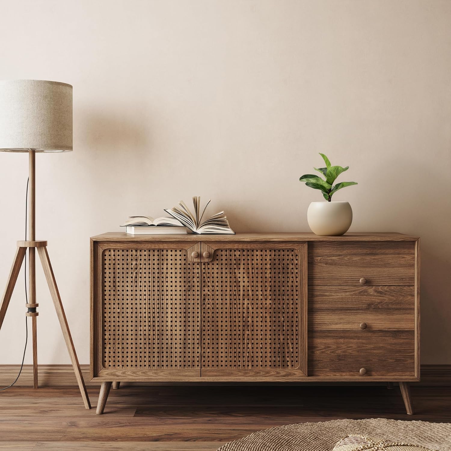 Ceramic Self Watering Plant Pot | 6.8 Inch Pot with 5 Inch Opening for Plant | Ivory Pot for Indoor Plants | Round Self Watering Planter | Bottom Watering Pots for Indoor Plants - Image 2